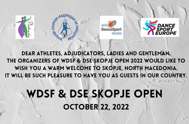 WDSF & DSE SKOPJE OPEN 2022 – Grand Prix Skopje Open2022